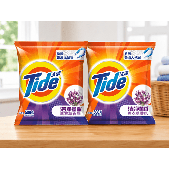 Tide Fast-Dissolving HE Compatible Powder Laundry Detergent, Lavender, 508 g, 2 Pack