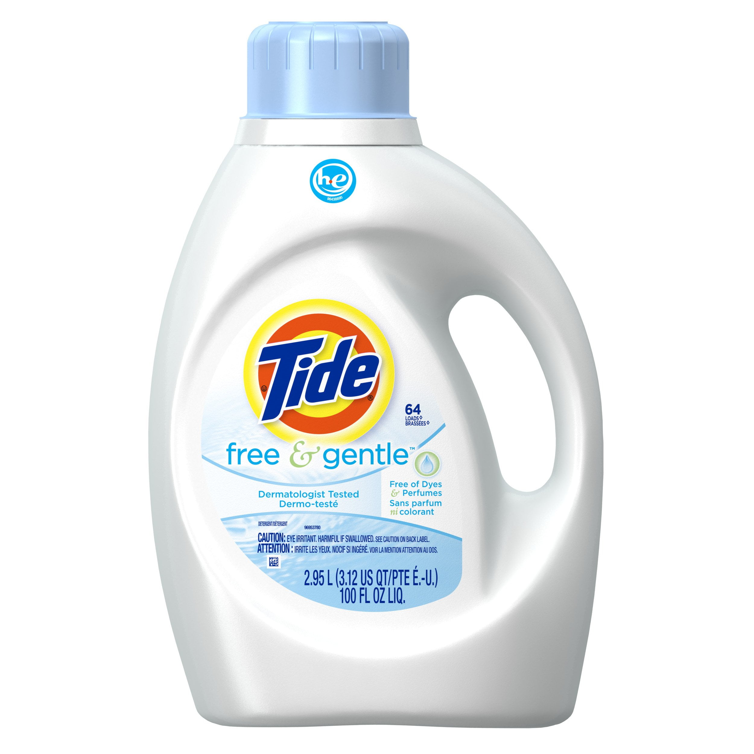 Tide Free And Gentle High Efficiency Liquid Laundry Detergent, 100 Oz