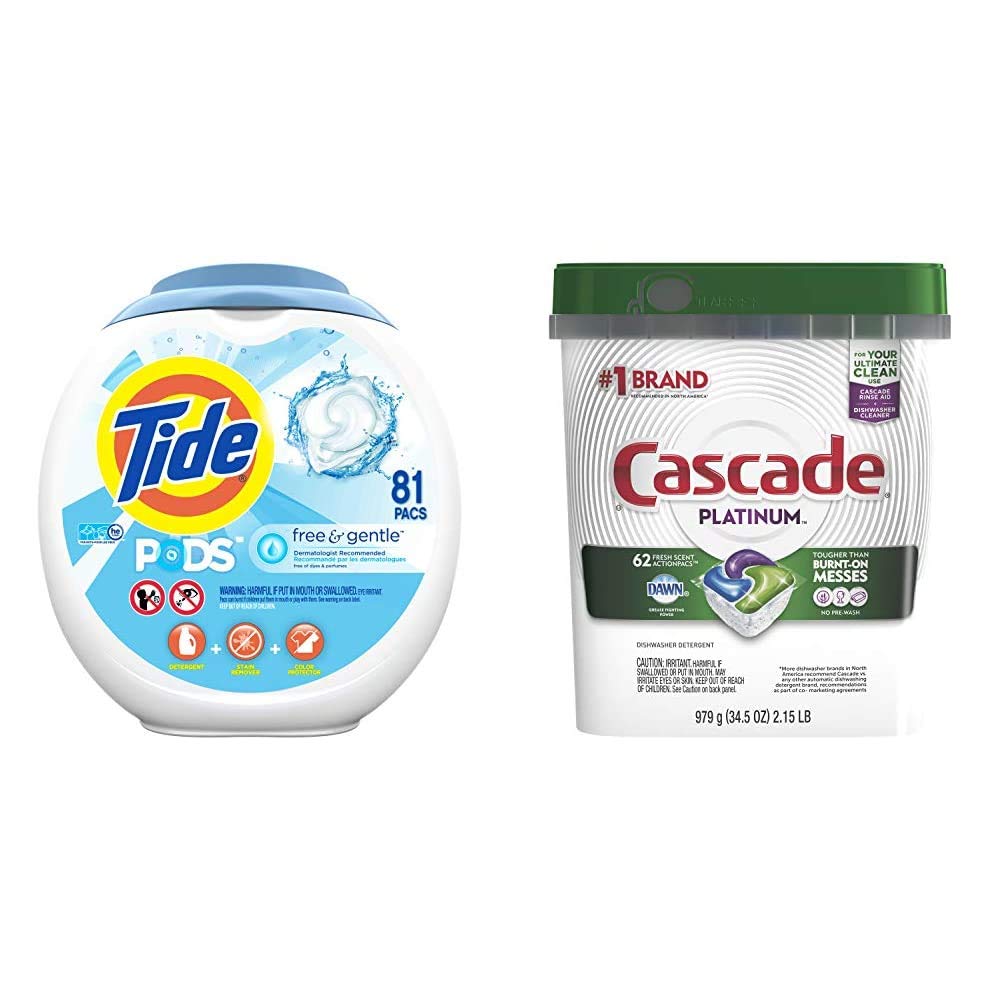 Tide Free And Gentle Laundry Detergent Pods, 81 Count, Unscented And