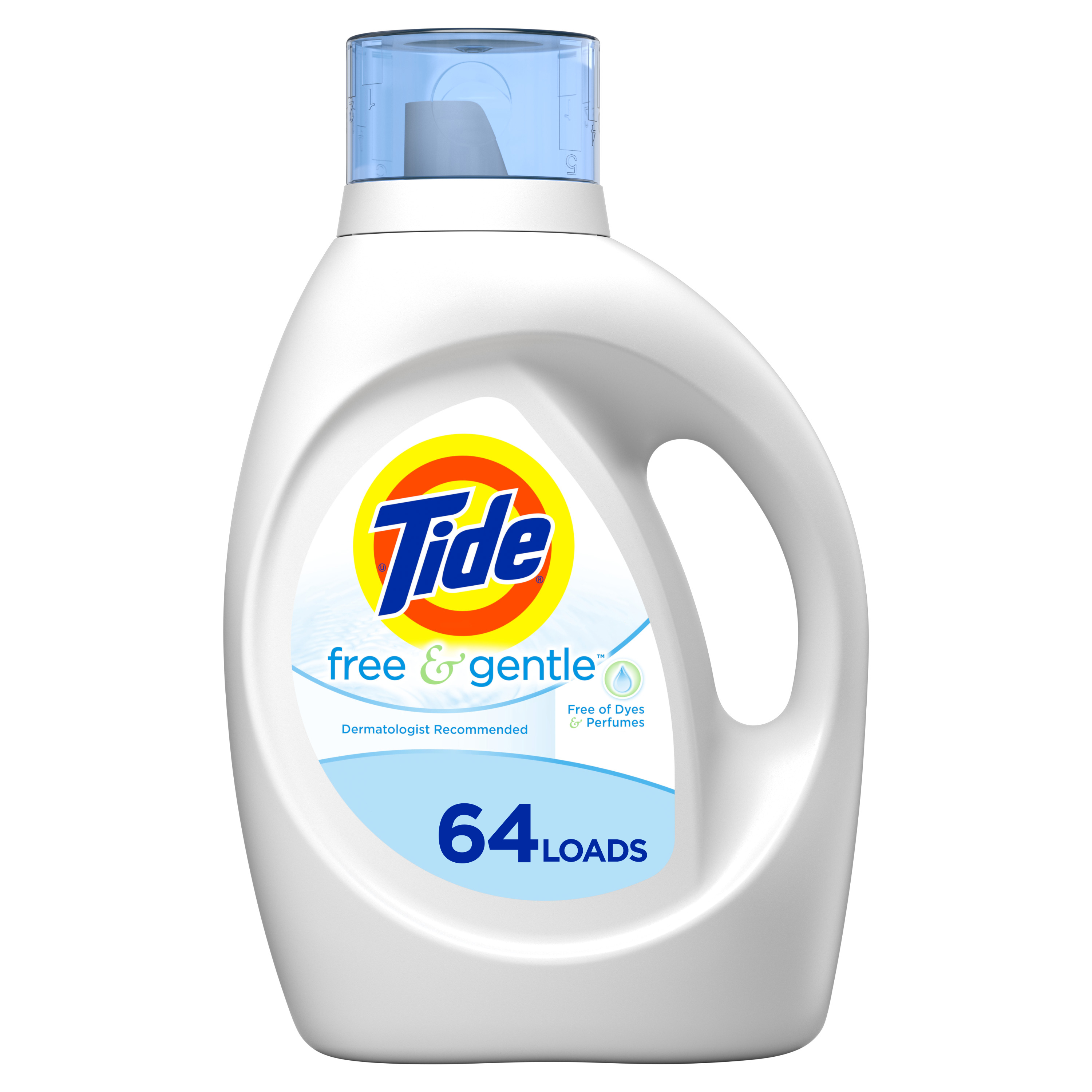 Tide Free & Gentle, 64 Loads Liquid Laundry Detergent, 100 fl oz - image 1 of 10
