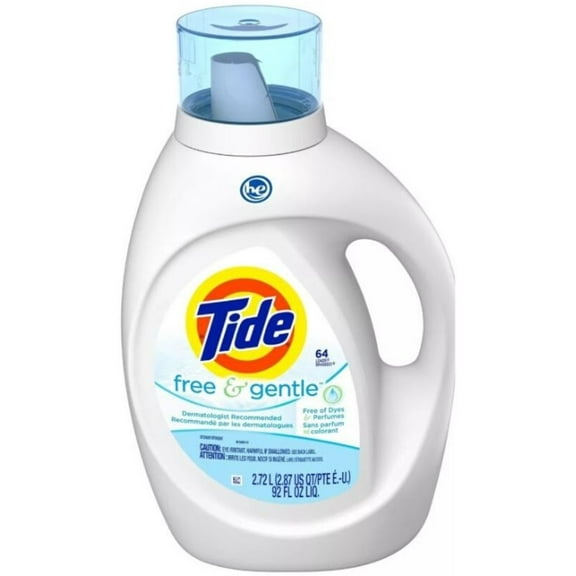 Tide Free & Gentle Laundry Detergent 92 oz (Pack of 6)