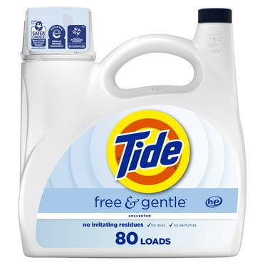 Tide Free & Gentle Laundry Detergent Liquid, 105 fl oz, 80 Loads