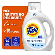 Tide Free & Gentle Liquid Laundry Detergent, 25 Loads, 34 fl oz