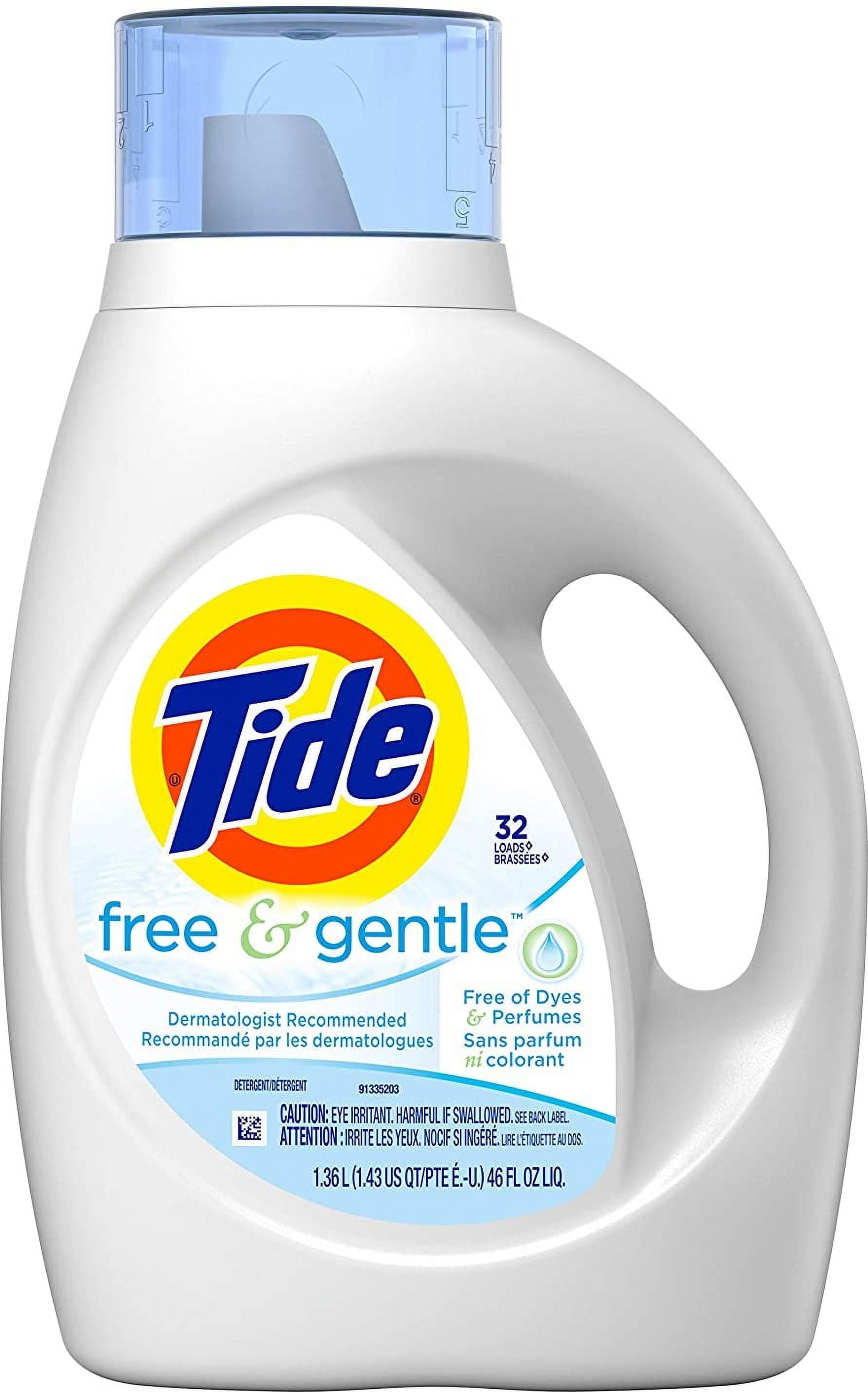 2 Pack - Tide Free & Gentle Liquid Laundry Detergent, 32 Loads, 46 oz