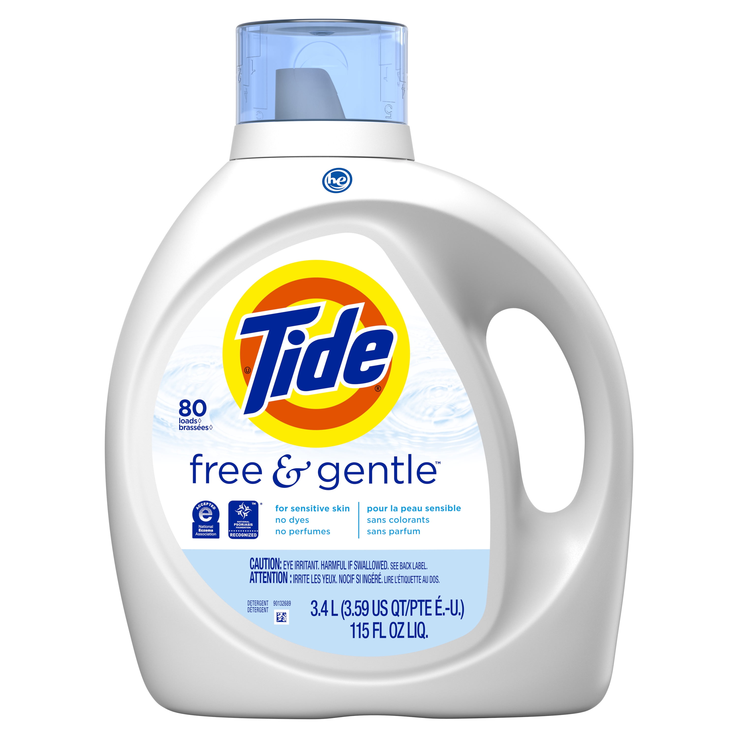 Tide High Efficiency Free & Gentle Unscented Liquid Laundry Detergent