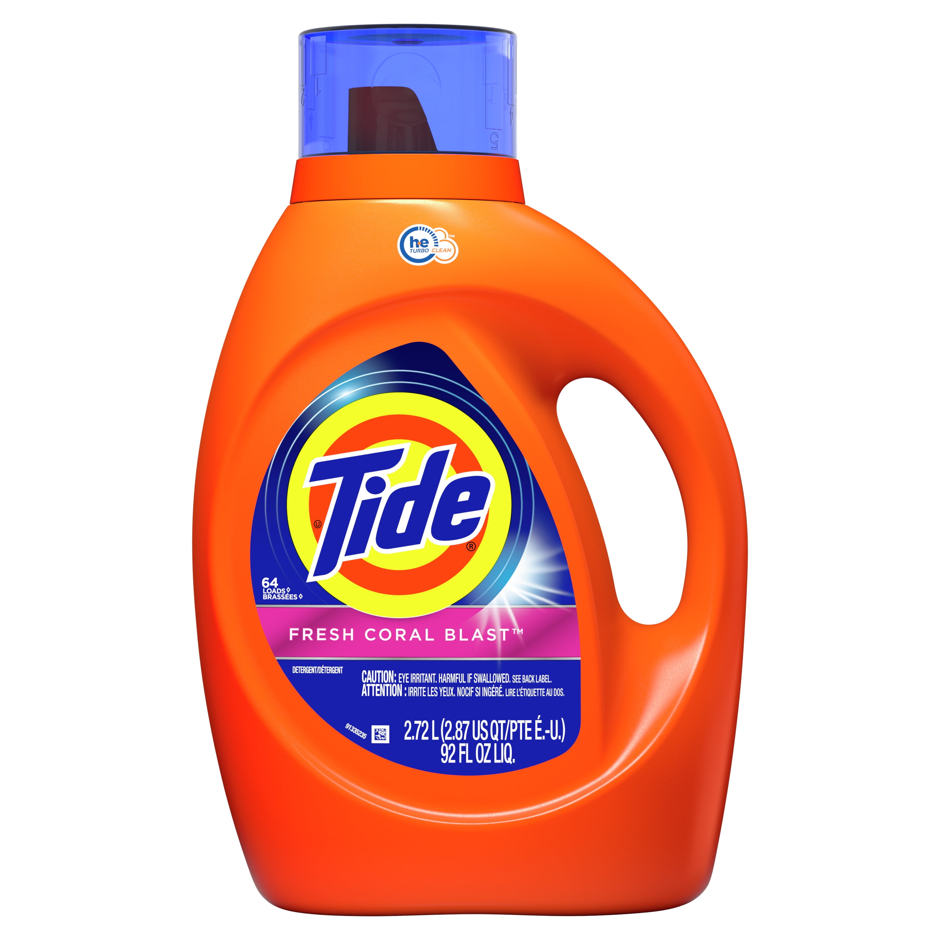 Tide Liquid Laundry Detergent, Fresh Coral Blast, 64 Loads 92 fl oz