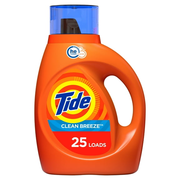 Tide High Efficiency Liquid Laundry Detergent, Clean Breeze, 25 load 40 Fl Oz