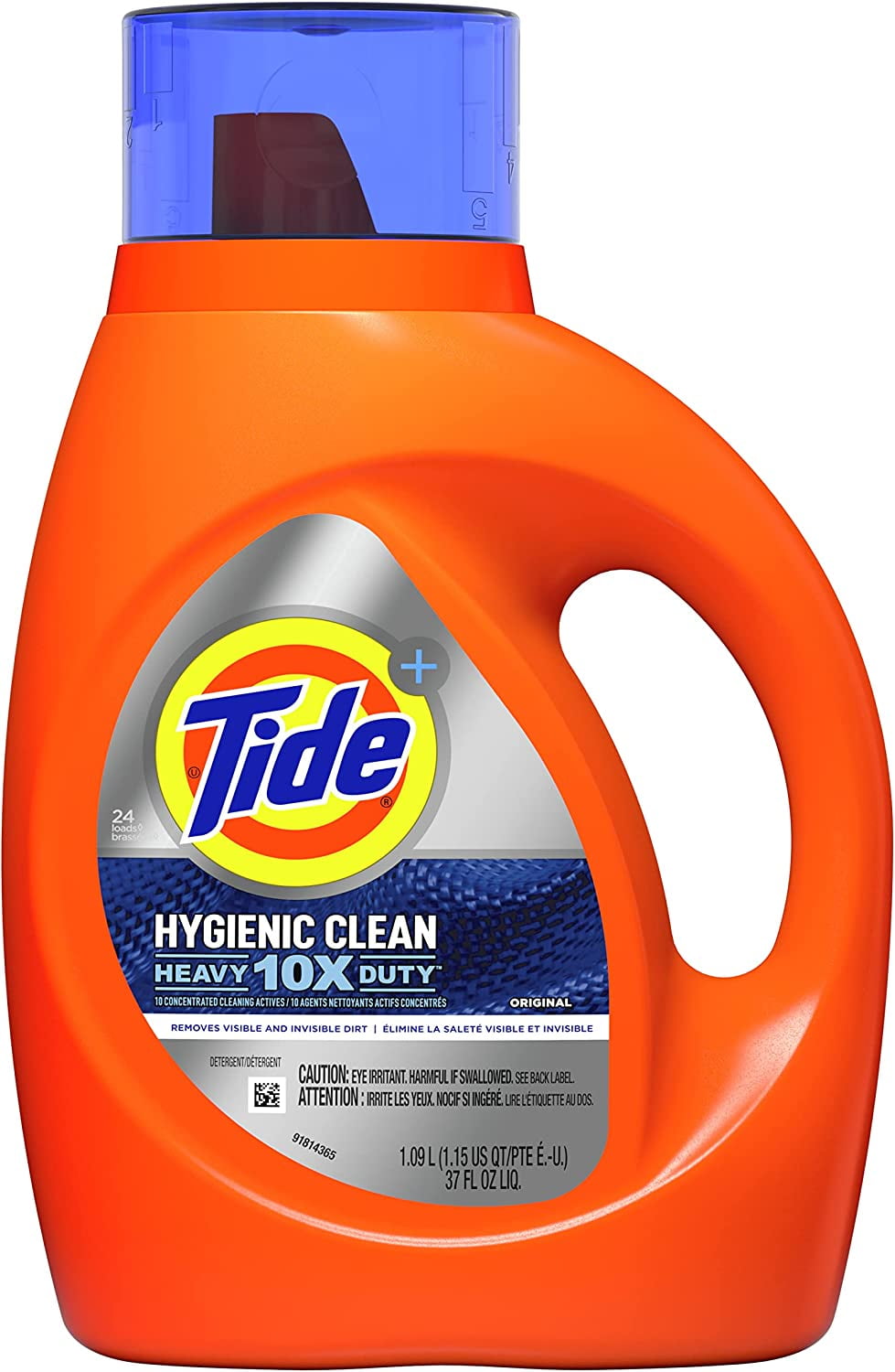 Tide Hygienic Clean Heavy 10X Duty Liquid Laundry Detergent, Original Scent, 37 Fl Oz, 24 Loads, He Compatible Tide Hygienic Clean Heavy 10X Duty Liquid Laundry Detergent, Original Scent, 37 Fl Oz, 24 Loads, He Compatible