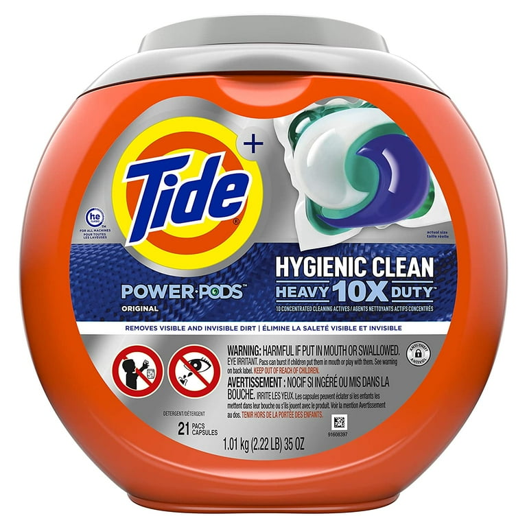 Tide Hygienic Clean Heavy 10X Duty Power Pods Laundry