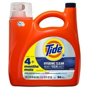 Tide Hygienic Clean Heavy 10x Duty Liquid Laundry Detergent, Original Scent, 132 fl oz, 94 Loads