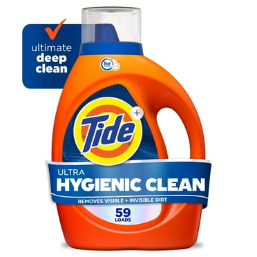 Tide Ultra Hygienic Clean Liquid Laundry Detergent, Original Scent, 84 fl oz, 59 Loads