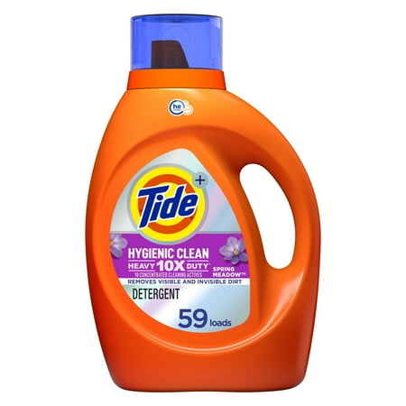 product image of Tide Hygienic Clean Heavy 10x Duty Liquid Laundry Detergent, Spring Meadow, 59 Loads, 92 fl oz, HE Compatible