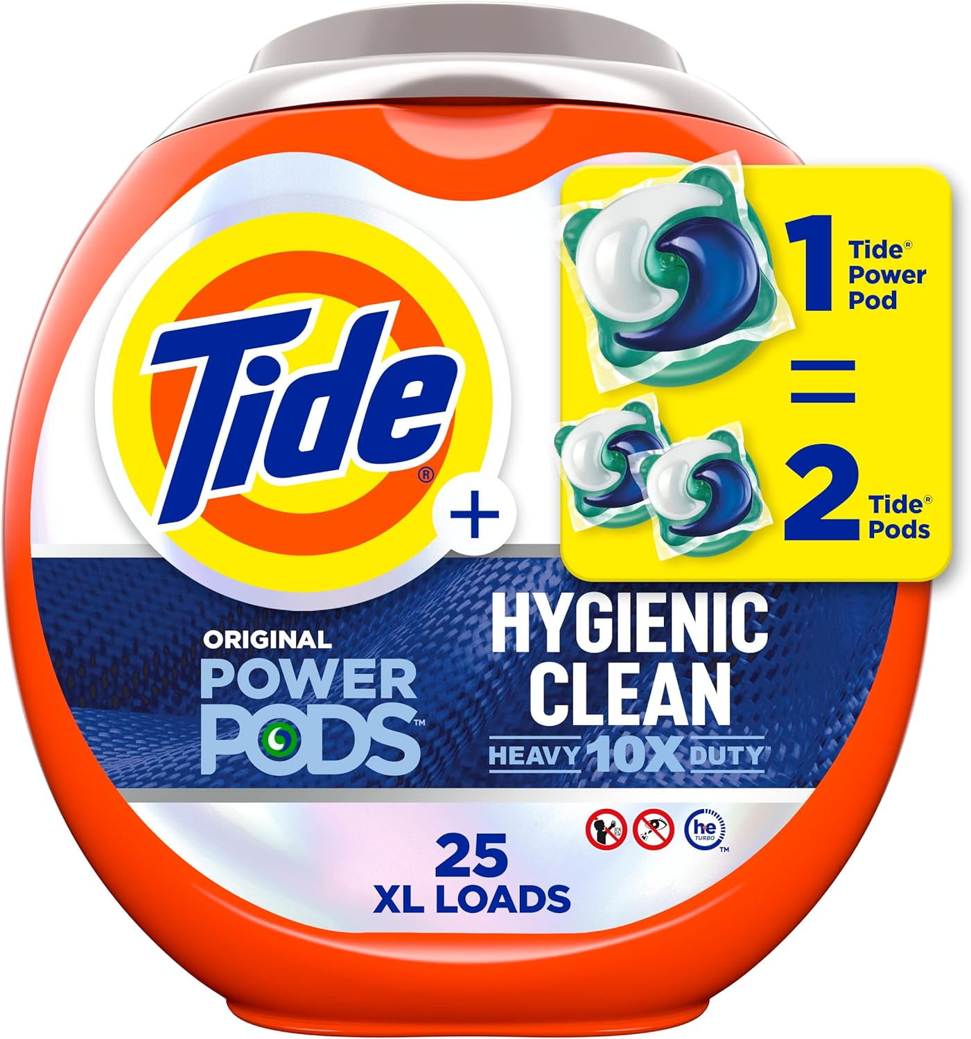 Tide Hygienic Clean Heavy 10x Duty Power PODS Laundry Detergent Pacs