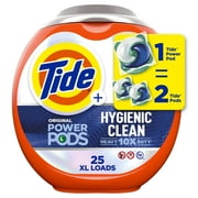 Tide Power Pods Hygienic Clean Heavy Duty HE Laundry Detergent Pacs 25 ct