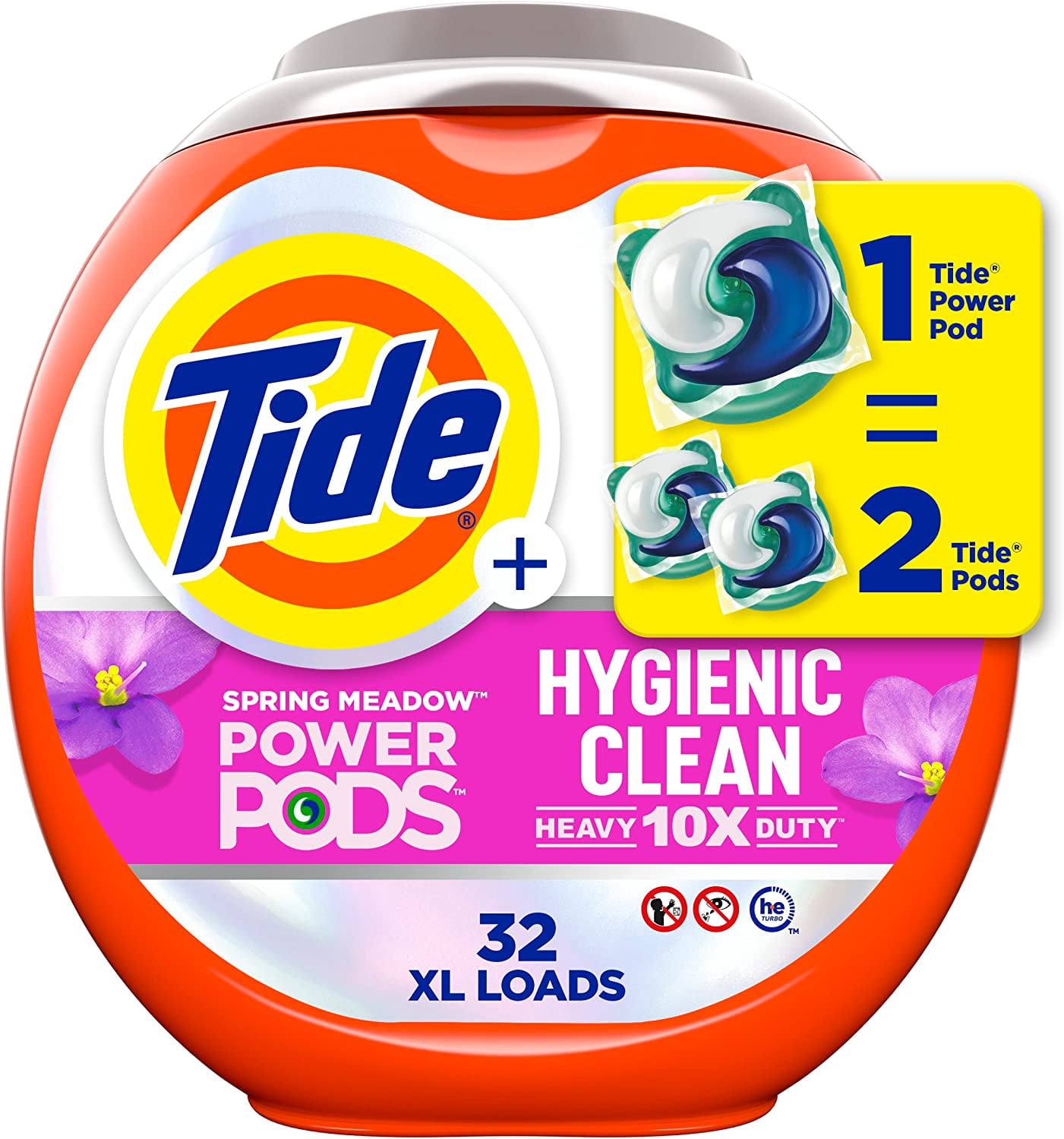 Tide Hygienic Clean Heavy 10x Duty Power PODS Laundry Detergent Pacs