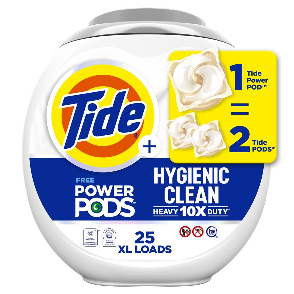 Tide Hygienic Clean Heavy Duty 10X Free Power Pods, Gentle Wash, 25