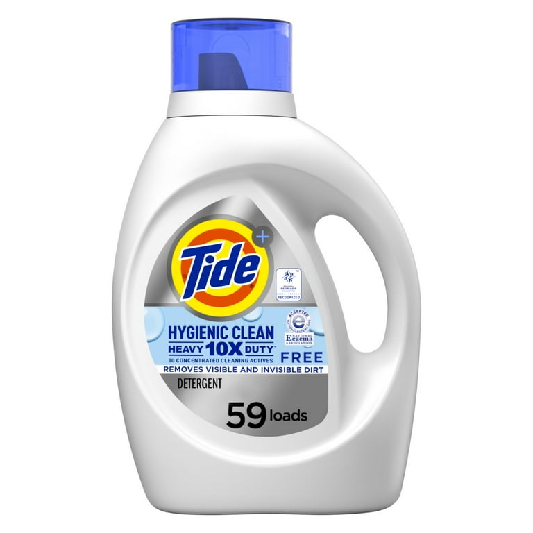Tide Hygienic Clean Heavy Duty 10x Free Liquid Laundry Detergent, Unscented, 59 Loads, 92 fl oz Tide Hygienic Clean Heavy Duty 10x Free Liquid Laundry Detergent, Unscented, 59 Loads, 92 fl oz