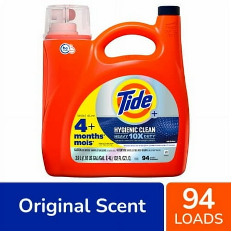 2X - Tide Hygienic Clean Heavy Duty Original Scent Liquid Laundry Detergent