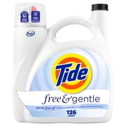 Tide Free & Gentle Laundry Detergent Liquid, 166 fl oz, 126 Loads