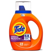 Tide Laundry Detergent Liquid with 6X Boosted Cleaning Power, Spring Meadow Scent, 29 fl oz, 23 Loads
