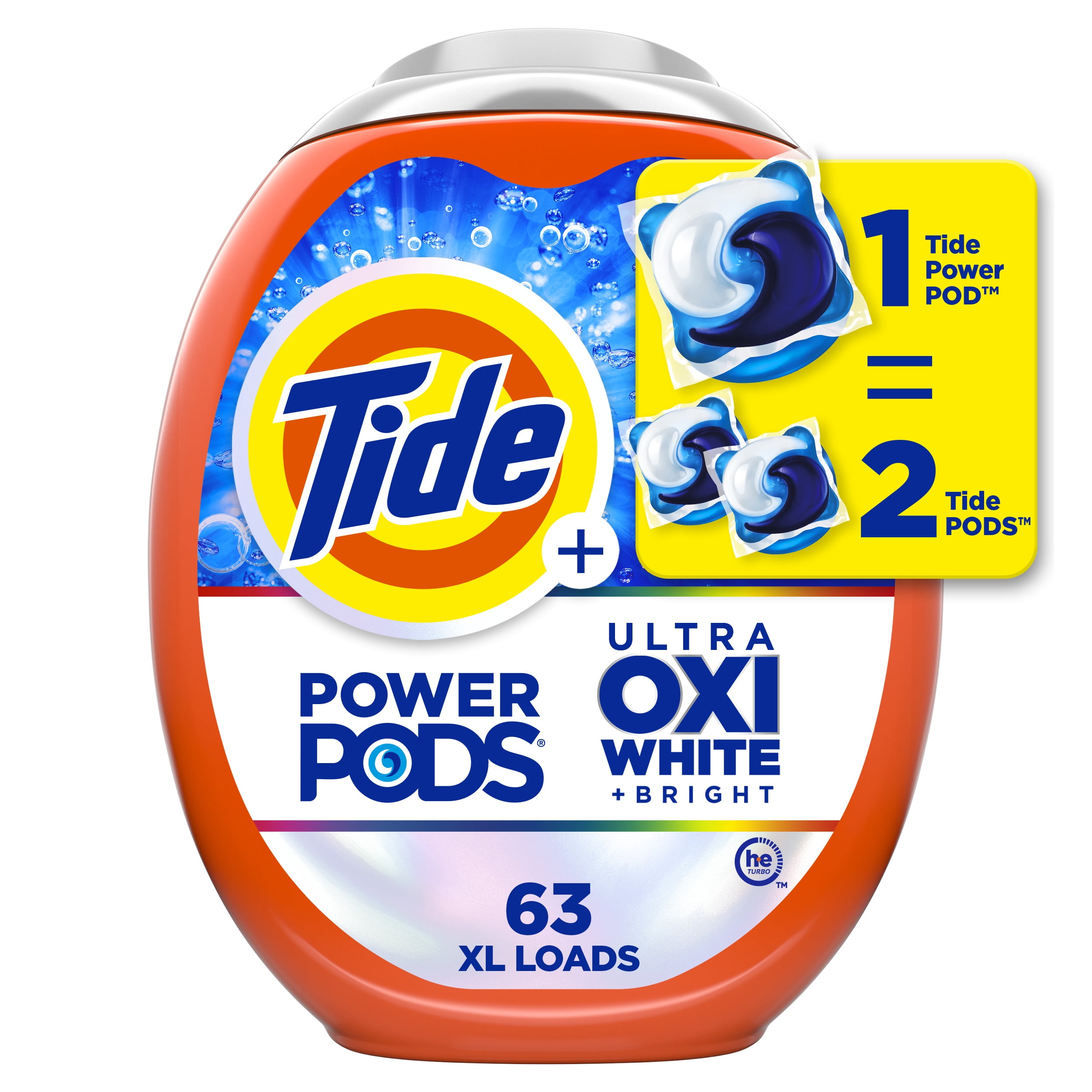Tide Laundry Detergent Liquid Mega Pod Not Applicable Original White