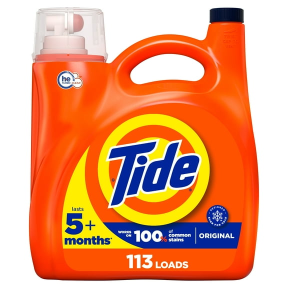 Tide Laundry Detergent Liquid, Original Scent, 149 fl oz, 113 Loads, HE Compatible
