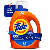 Tide Laundry Detergent Liquid, Original Scent, 84 fl oz, 64 Loads, HE Compatible
