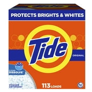 Tide Powder Laundry Detergent, Original Scent, 129 oz, 113 Loads