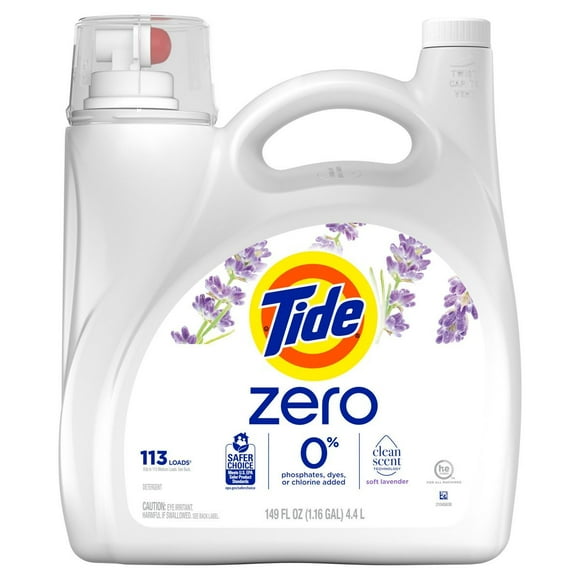 Tide Lavender Scent Zero HE Compatible Soft Liquid Laundry Detergent - 149 fl oz