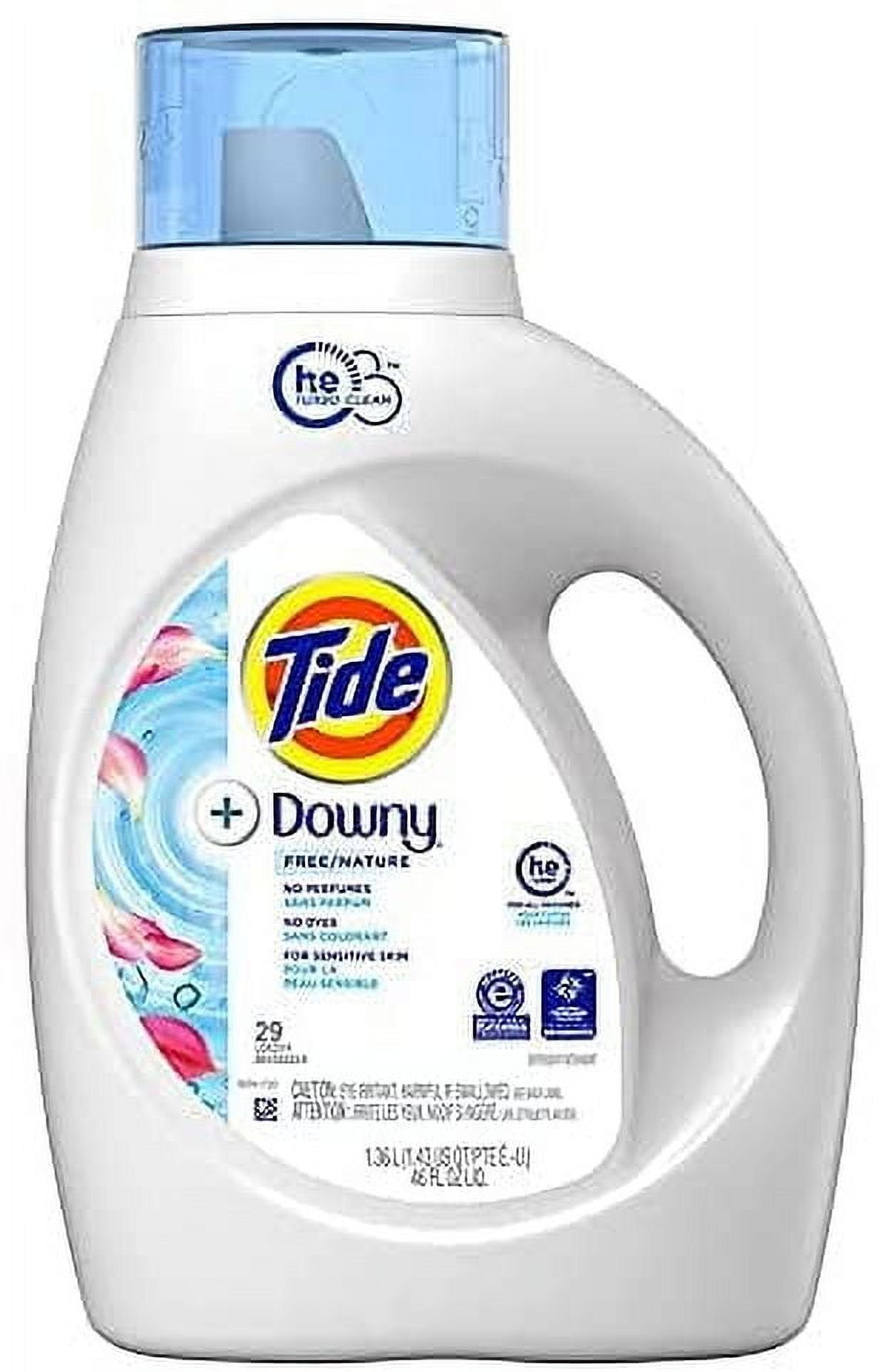 Tide Liquid Detergent Free + Downy 46 Fluid Ounce
