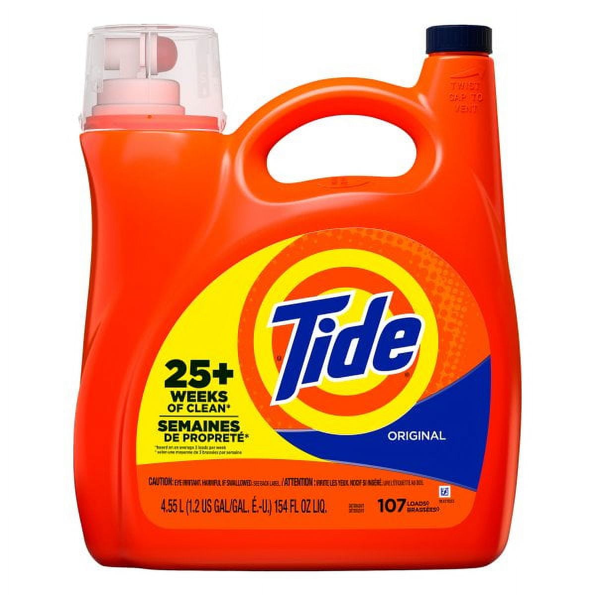Tide Liquid Laundry Detergent, Original, 107 Loads, 154 fl oz