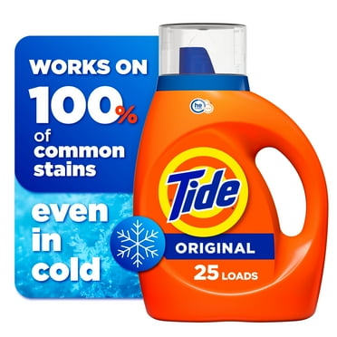 Tide Liquid Laundry Detergent, Original, 25 Loads, 34 fl oz, HE Compatible