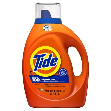 Tide Liquid Laundry Detergent, Original, 64 Loads, 84 fl oz, HE Compatible