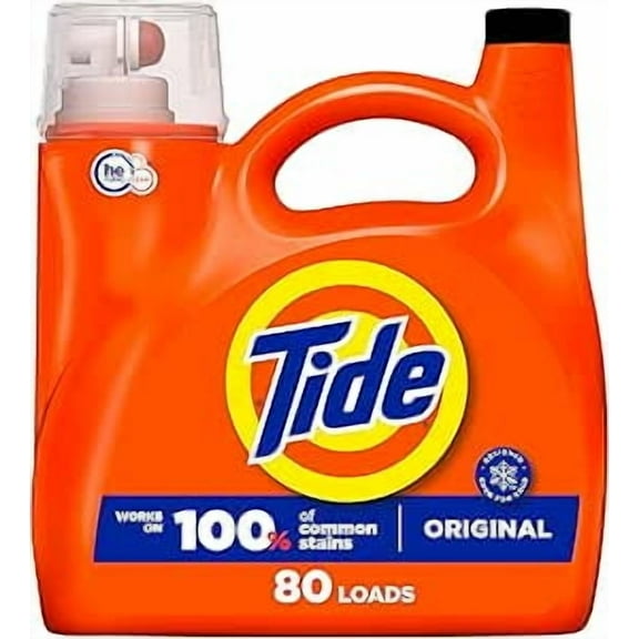 Tide Liquid Laundry Detergent, Original Scent, 105 fl oz, 80 Loads
