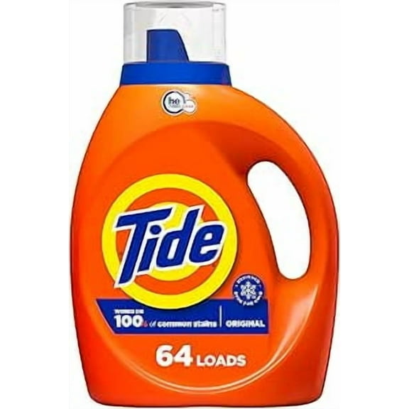Tide Liquid Laundry Detergent, Original, 64 loads, 84 fl oz, HE Compatible (Packaging May Vary)