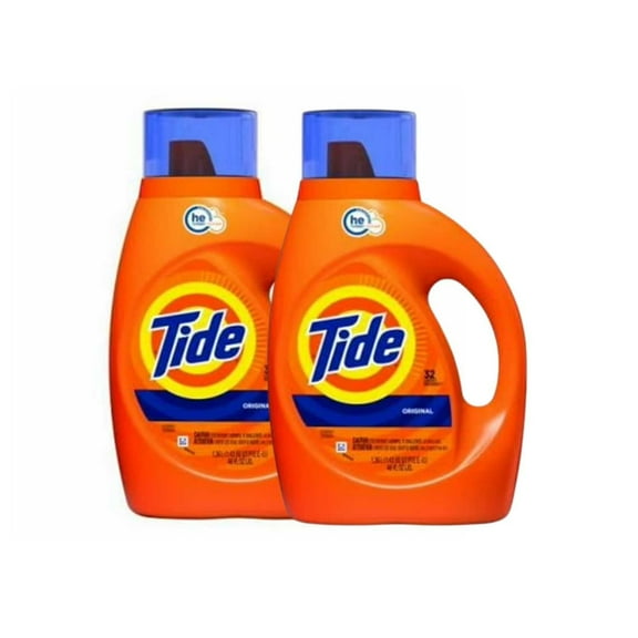 Tide Liquid Laundry Detergent, Original Scent, 2 Pack Bottle (2  x 42 fl oz Each)