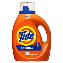 Tide Original HE, 25 Loads Liquid Laundry Detergent, Original, 37 fl oz