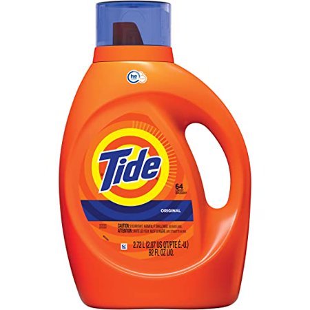 Tide Original HE, 64 Loads Liquid Laundry Detergent, 92 Fluid Ounces