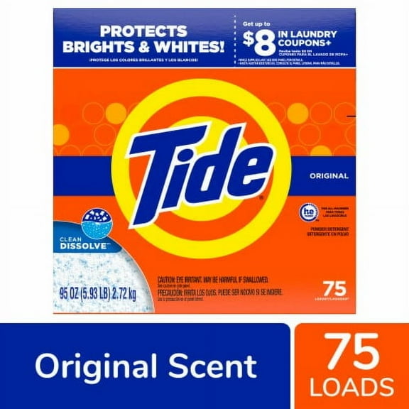 Tide Original Scent Powder Laundry Detergent 95 oz