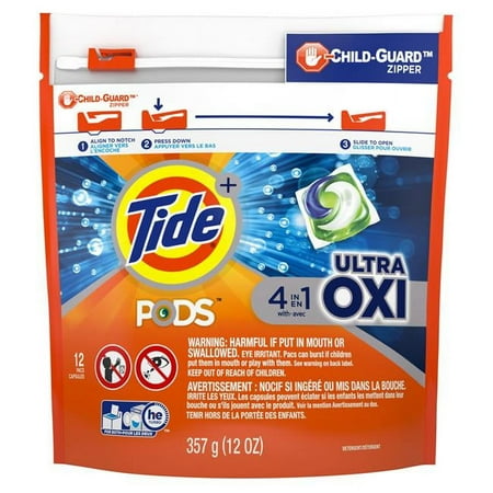 Tide Oxi Original Scent Laundry Detergent Pod - Pack of 6, 12 per Pack