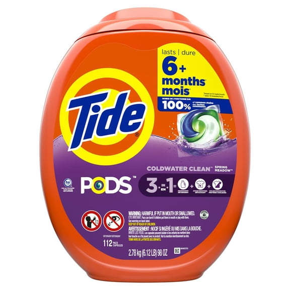 Tide PODS Coldwater Clean Spring Meadow HE Laundry Detergent Pacs - 112 ct