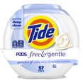thumbnail image 1 of Tide PODS Laundry Detergent Soap Pacs, Free and Gentle, Hypoallergenic, Unscented, 57 Count, 1 of 14