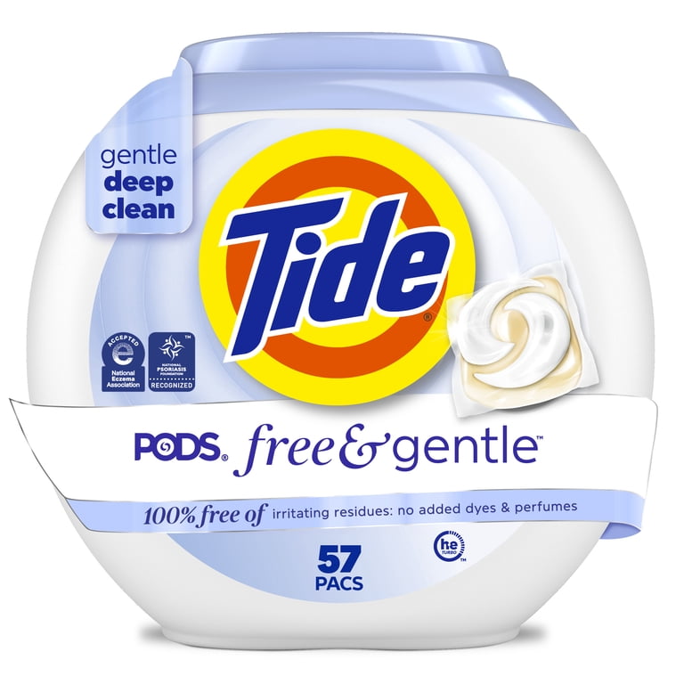 Tide PODS Free & Gentle Laundry Detergent Pacs 57 Count