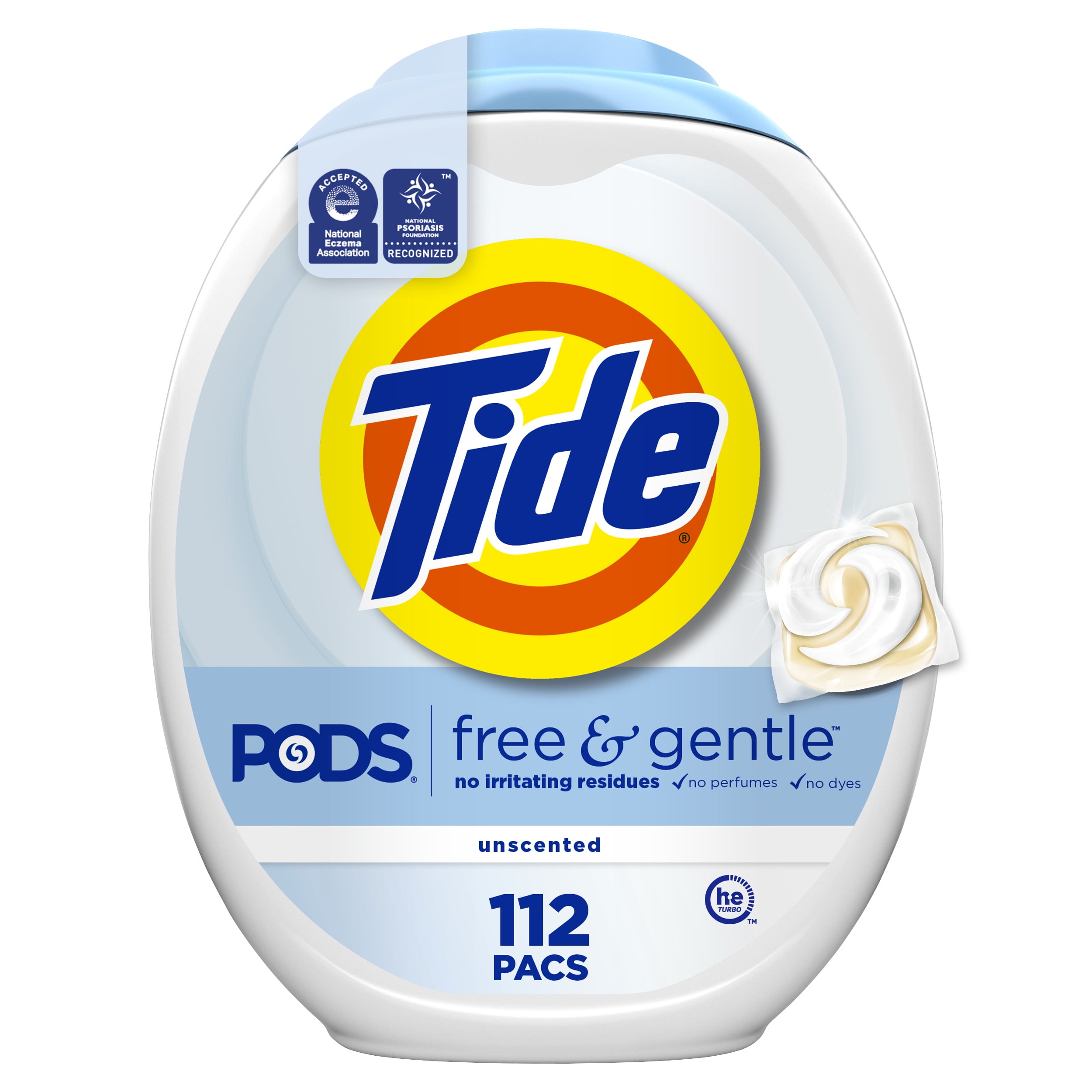 Tide PODS Hypoallergenic Laundry Detergent Packs, Free and Gentle, Unscented, 112 Count, Hygienic Clean - Walmart.com Tide PODS Hypoallergenic Laundry Detergent Packs, Free and Gentle, Unscented, 112 Count, Hygienic Clean - Walmart.com