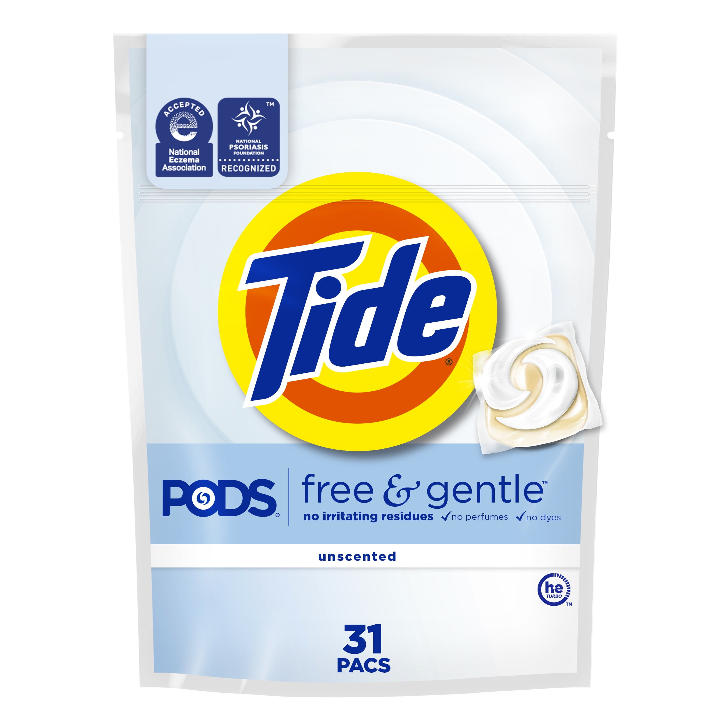 Tide PODS Free Gentle Laundry Detergent Packs 31 Count Hypoallergenic Fresh Wash for Clothes Walmart