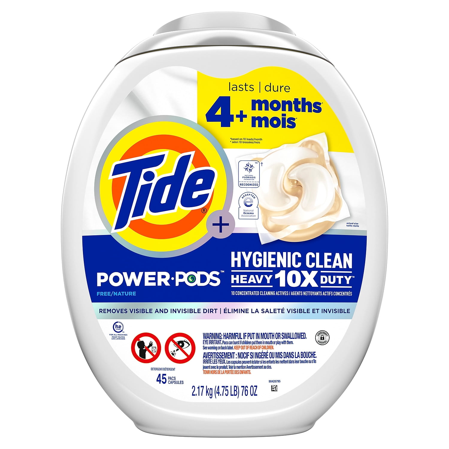 Tide PODS Hygienic Clean Free & Gentle Laundry Detergent Capsules