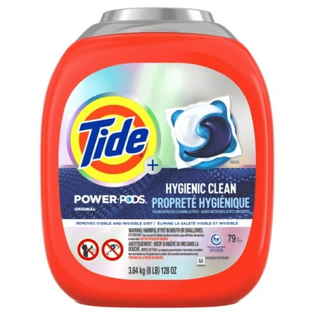 Tide PODS Hygienic Clean Laundry Detergent, Original, 79 Count