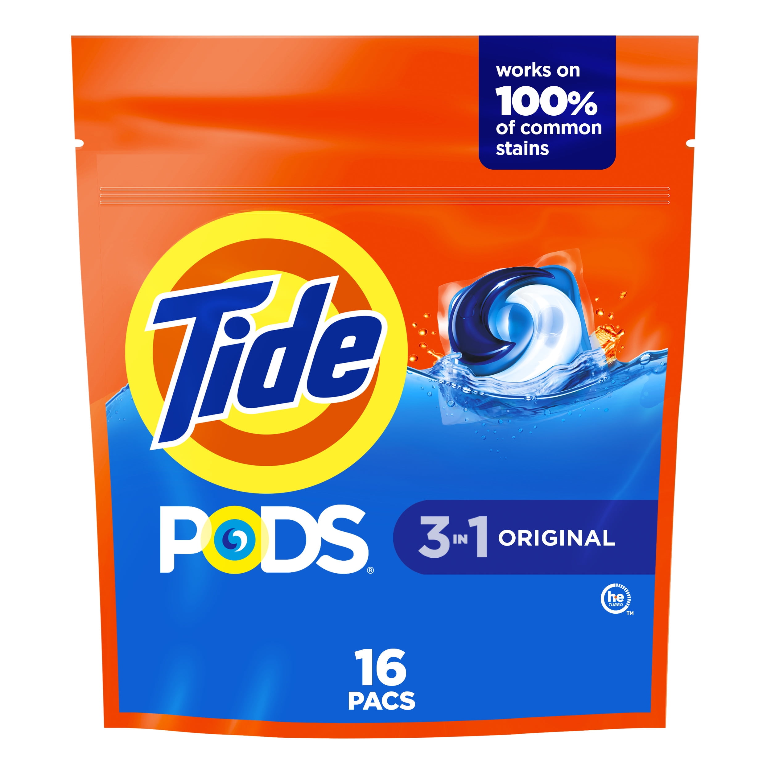 Tide PODS Laundry Detergent Packs, Original Scent, 16 Count