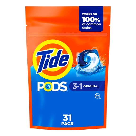 Tide PODS Laundry Detergent Packs, Original Scent, 31 Count