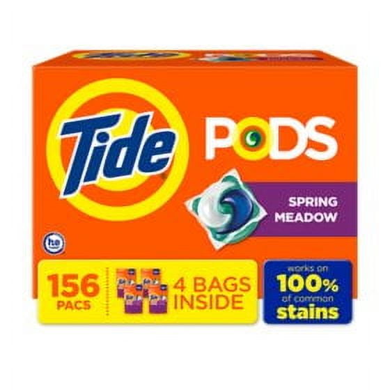 Tide PODS Laundry Detergent Pacs, Spring Meadow, 156 count.pack of 2